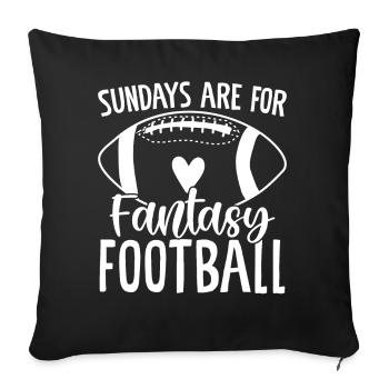Sundays Are For Fantasy Football Commish FFL - Sofa pillowcase 17,3'' x 17,3'' (45 x 45 cm) - black - Front