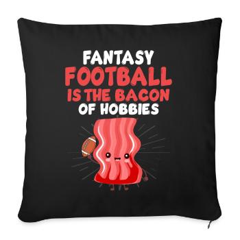 Funny Fantasy Football Draft Kickers Commissioner - Sofa pillowcase 17,3'' x 17,3'' (45 x 45 cm) - black - Front