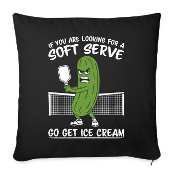 Pickleball Saying Funny Pickleball Gift - Sofa pillowcase 17,3'' x 17,3'' (45 x 45 cm) - black - Front