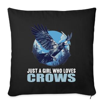 Crows Crow - Sofa pillowcase 17,3'' x 17,3'' (45 x 45 cm) - black - Front