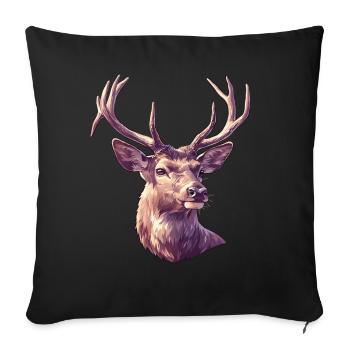 Cerf Cerf - Housse de coussin décorative 45 x 45 cm - noir - Devant