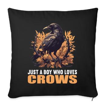 Crows Crow - Sofa pillowcase 17,3'' x 17,3'' (45 x 45 cm) - black - Front