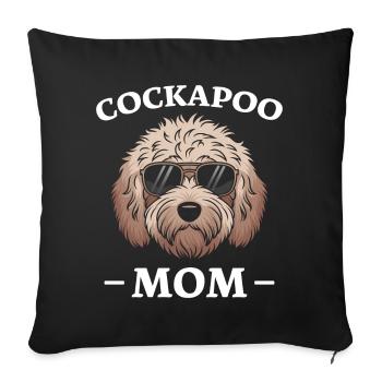 Cockapoo disant maman drôle Cockapoo cadeau - Housse de coussin décorative 45 x 45 cm - noir - Devant