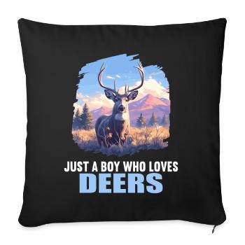 Cerf Cerf - Housse de coussin décorative 45 x 45 cm - noir - Devant