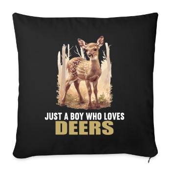 Cerf Cerf - Housse de coussin décorative 45 x 45 cm - noir - Devant