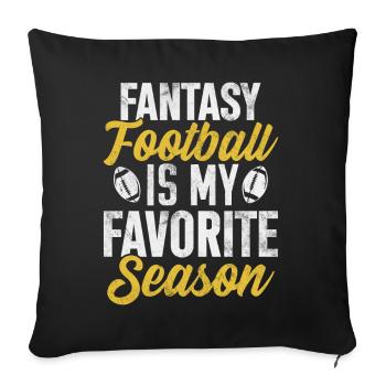Fantasy Football est ma saison préférée Funny FFL - Housse de coussin décorative 45 x 45 cm - noir - Devant