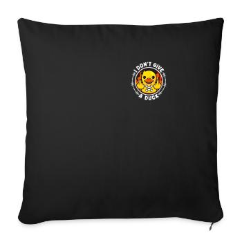 grossier drôle disant « Duck You » Tenue - Housse de coussin décorative 45 x 45 cm - noir - Devant