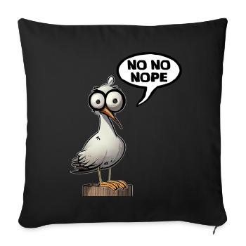 Be seagull no - Sofa pillowcase 17,3'' x 17,3'' (45 x 45 cm) - black - Front