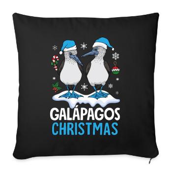 Galapagos Christmas - Sofa pillowcase 17,3'' x 17,3'' (45 x 45 cm) - black - Front