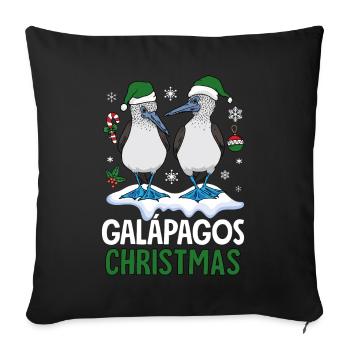 Galapagos Christmas - Sofa pillowcase 17,3'' x 17,3'' (45 x 45 cm) - black - Front