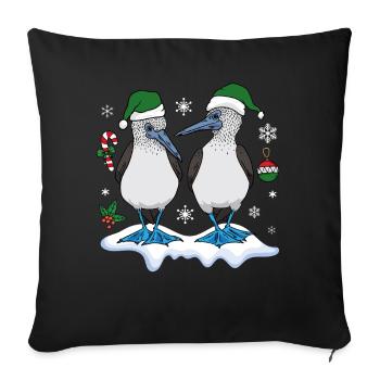 Blue-footed boobies seabirds Christmas - Sofa pillowcase 17,3'' x 17,3'' (45 x 45 cm) - black - Front