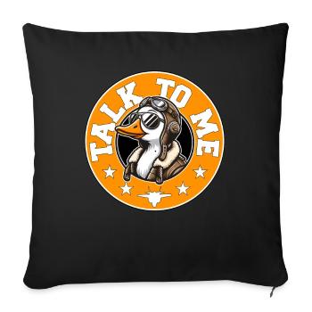 TALK TO ME GOOSE - Sofa pillowcase 17,3'' x 17,3'' (45 x 45 cm) - black - Front