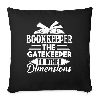 Bookkeeper The Gatekeeper To Other Dimensions - Sofa pillowcase 17,3'' x 17,3'' (45 x 45 cm) - black - Front