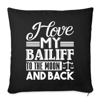 Bailiff I Love My Bailiff - Sofa pillowcase 17,3'' x 17,3'' (45 x 45 cm) - black - Front