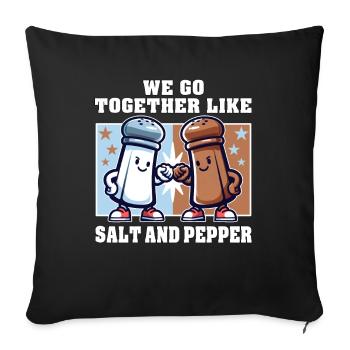 NOUS ALLONS ENSEMBLE COMME DU SEL ET DU POIVRE - Housse de coussin décorative 45 x 45 cm - noir - Devant