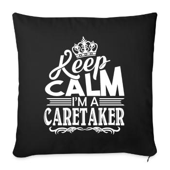 Caretaker I am A Caretaker - Sofa pillowcase 17,3'' x 17,3'' (45 x 45 cm) - black - Front
