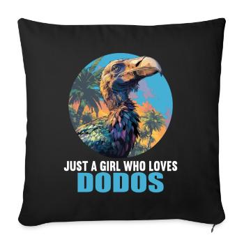 Dodos Dodo - Housse de coussin décorative 45 x 45 cm - noir - Devant