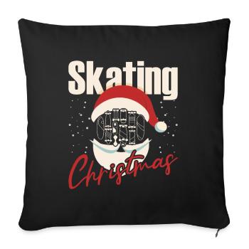 Skateboard Art Pour Garçons Filles Hommes Skateboard Cadeaux - Housse de coussin décorative 45 x 45 cm - noir - Devant