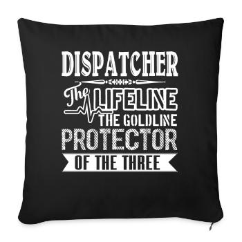 Dispatcher Things About Dispatcher - Sofa pillowcase 17,3'' x 17,3'' (45 x 45 cm) - black - Front