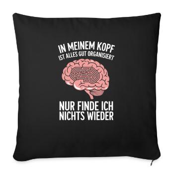 Schüler - Sofakissenbezug 45 x 45 cm - Schwarz - Vorne