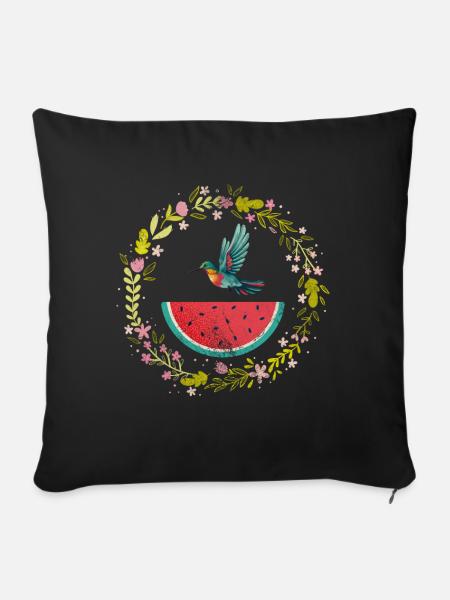 Wassermelone - Sofakissenbezug 45 x 45 cm - Schwarz