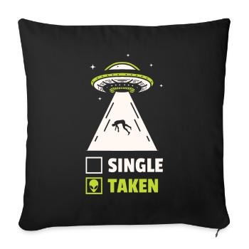 OVNI extraterrestre Galaxie extraterrestre Geschnek - Housse de coussin décorative 45 x 45 cm - noir - Devant