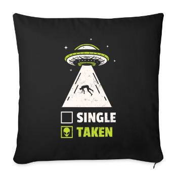 Alien - Sofa pillowcase 17,3'' x 17,3'' (45 x 45 cm) - black - Front