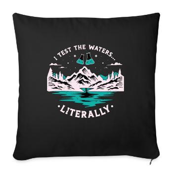 Environmental Scientist I Test The Global Warming - Sofa pillowcase 17,3'' x 17,3'' (45 x 45 cm) - black - Front