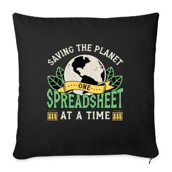 Environmental Science Saving The Environmentalist - Sofa pillowcase 17,3'' x 17,3'' (45 x 45 cm) - black - Front