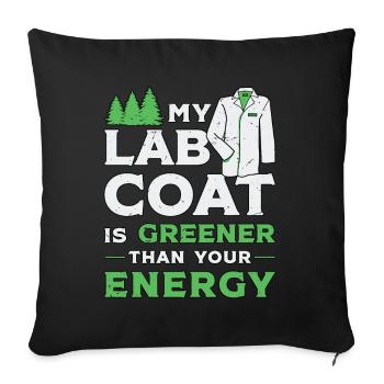 Environmental Scientist My Lab Coat Soil Scientist - Sofa pillowcase 17,3'' x 17,3'' (45 x 45 cm) - black - Front