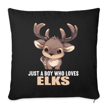 Elche Elch - Sofakissenbezug 45 x 45 cm - Schwarz - Vorne