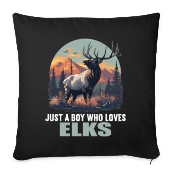 Elche Elch - Sofakissenbezug 45 x 45 cm - Schwarz - Vorne