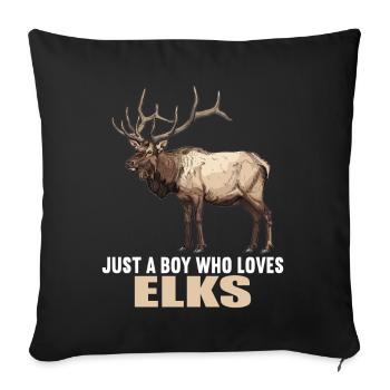 Elche Elch - Sofakissenbezug 45 x 45 cm - Schwarz - Vorne
