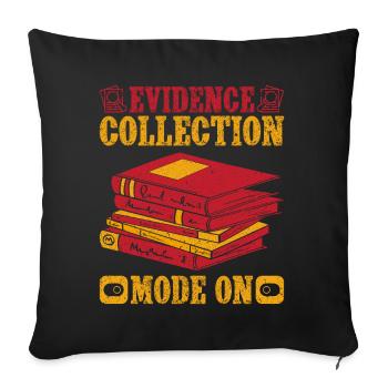 Forensic Science Major Evidence Mode On Forensics - Sofa pillowcase 17,3'' x 17,3'' (45 x 45 cm) - black - Front