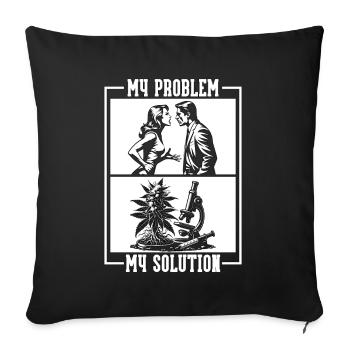 Environmental Scientist My Problem Pictogram Dad - Sofa pillowcase 17,3'' x 17,3'' (45 x 45 cm) - black - Front