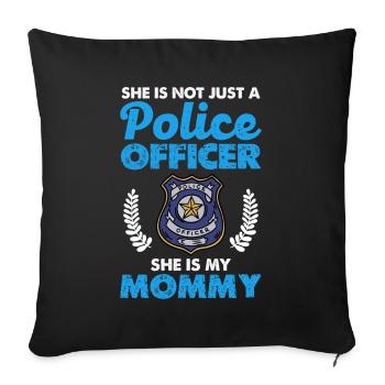 Ce n’est pas seulement une policière, c’est la mienne - Housse de coussin décorative 45 x 45 cm - noir - Devant