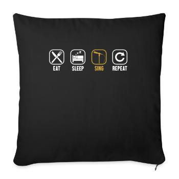 Eat Sleep Sing Repeat Opera House Vocalist Opera - Sofa pillowcase 17,3'' x 17,3'' (45 x 45 cm) - black - Front