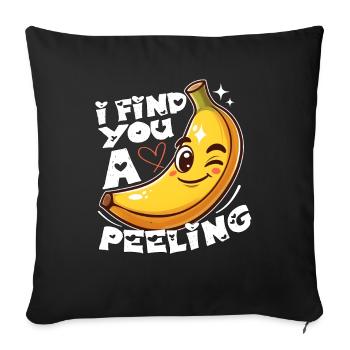I FIND YOU A PEELING - Sofa pillowcase 17,3'' x 17,3'' (45 x 45 cm) - black - Front