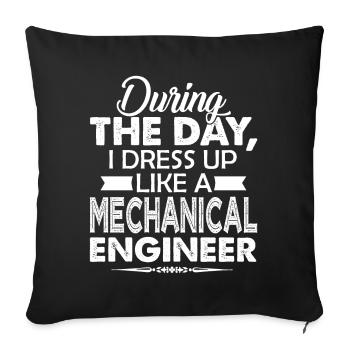 Dress Up Like Mechanical Engineer - Sofa pillowcase 17,3'' x 17,3'' (45 x 45 cm) - black - Front