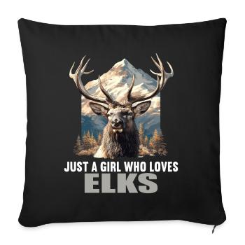 Elche Elch - Sofakissenbezug 45 x 45 cm - Schwarz - Vorne