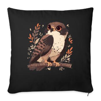 Falcon Falcon - Sofa pillowcase 17,3'' x 17,3'' (45 x 45 cm) - black - Front