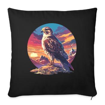 Falcon Falcon - Sofa pillowcase 17,3'' x 17,3'' (45 x 45 cm) - black - Front