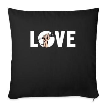 Love Opera House Tenor Singer Vocalist Lover - Sofa pillowcase 17,3'' x 17,3'' (45 x 45 cm) - black - Front