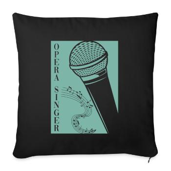 Opera Singer Opera House Vocalist Tenor Singer - Sofa pillowcase 17,3'' x 17,3'' (45 x 45 cm) - black - Front