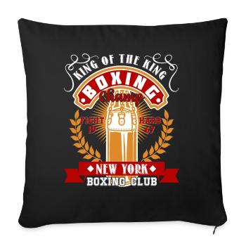 Boxing Champ King Of The King - Sofa pillowcase 17,3'' x 17,3'' (45 x 45 cm) - black - Front