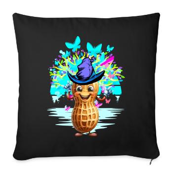 Peanut Peanuts Kids Child Spring Magic Nut - Sofa pillowcase 17,3'' x 17,3'' (45 x 45 cm) - black - Front