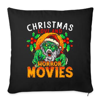 Horror Movie Zombie Santa Christmas Love Horror - Sofa pillowcase 17,3'' x 17,3'' (45 x 45 cm) - black - Front