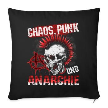 Punk Rock Pogo Anarchie Punks Punk Rocker Punk - Sofakissenbezug 45 x 45 cm - Schwarz - Vorne