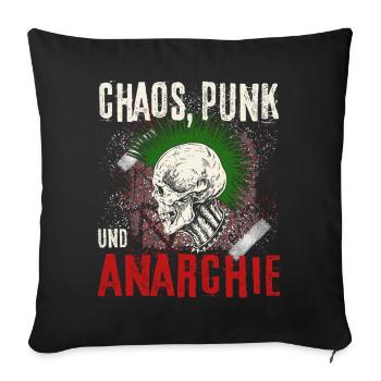 Punk Rock Pogo Anarchie Punks Punk Rocker Punk - Sofakissenbezug 45 x 45 cm - Schwarz - Vorne