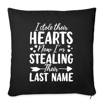 Adoptive Parents Gotcha Day Foster Care Funny - Sofa pillowcase 17,3'' x 17,3'' (45 x 45 cm) - black - Front